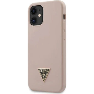 Hurtownia GSM - Etui Guess GUHCP12SLSTMLP Apple iPhone 12 mini hellrosa/hardcase aus Silikon mit Triangle-Logo - GUE702PNK - {ean13} - Hurt