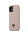 Etui Guess GUHCP12SLSTMLP Apple iPhone 12 mini hellrosa/hardcase aus Silikon mit Triangle-Logo