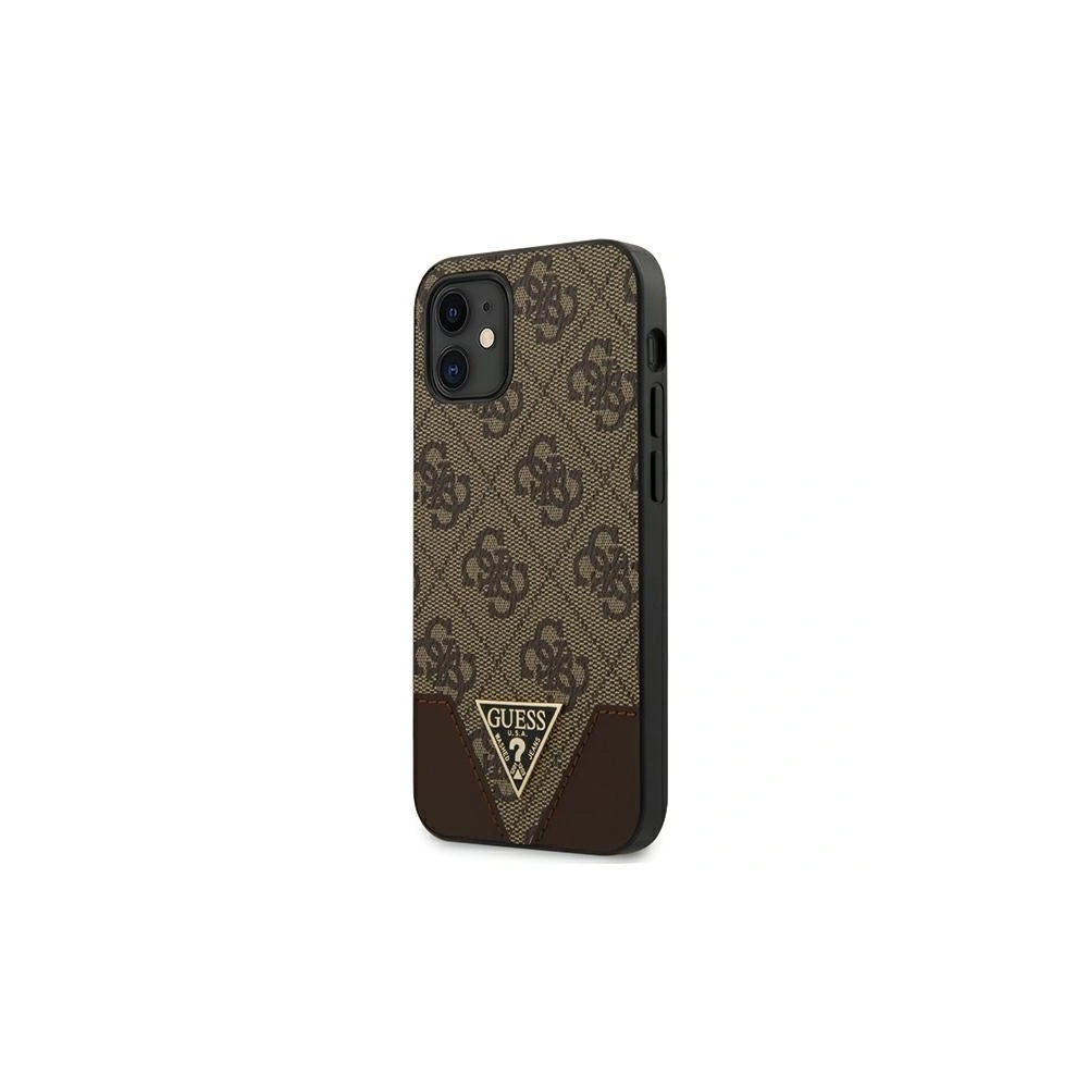 Hurtownia GSM - Etui Guess GUHCP12SPU4GHBR Apple iPhone 12 mini braun/brown Hardcase 4G Triangle Collection - GUE704BR - {ean13} - Hurt
