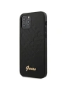 Etui Guess GUHCP12SPUILGBK Apple iPhone 12 mini schwarz/black hardcase Iridescent Love Script Gold Logo