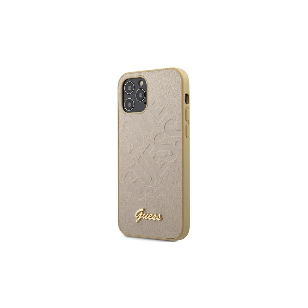 Hurtownia GSM - Guess Apple Case GUHCP12SPUILGLG iPhone 12 mini gold/gold Hartschalenetui Iridescent Love Script Gold Logo - GUE706GLD - {ean13} - Hurt