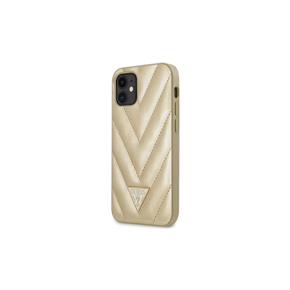Hurtownia GSM - Etui Guess GUHCP12SPUVQTMLBE Apple iPhone 12 mini gold/hartcase V-Quilted Collection - GUE707GLD - {ean13} - Hurt