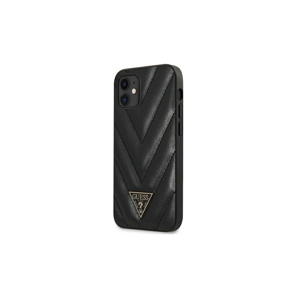 Hurtownia GSM - Etui Guess GUHCP12SPUVQTMLBK Apple iPhone 12 mini czarny/black hardcase V-Quilted Collection - GUE708BLK - {ean13} - Hurt