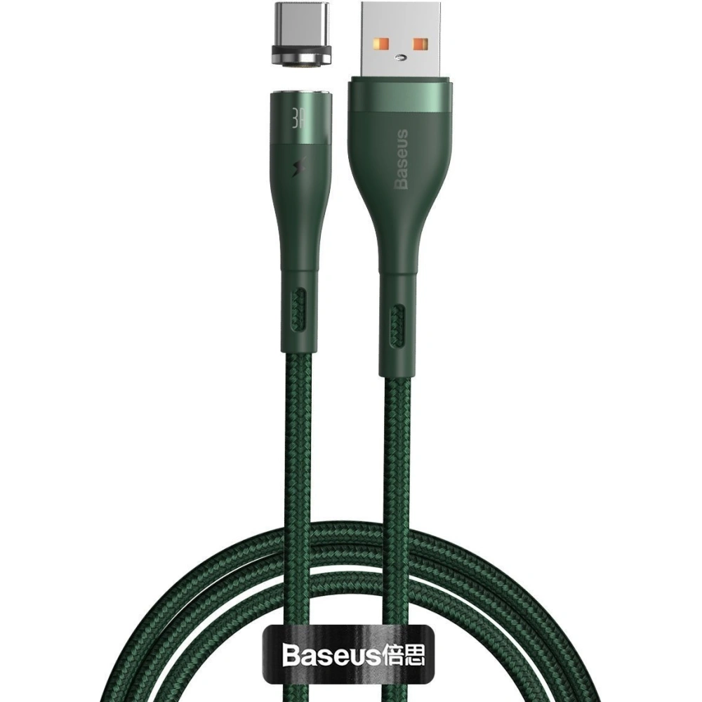 Wholesale USB magnetic cable - USB-C Baseus Zinc 3A 1m (green) - BSU1819GRN - {ean13} - Hurt