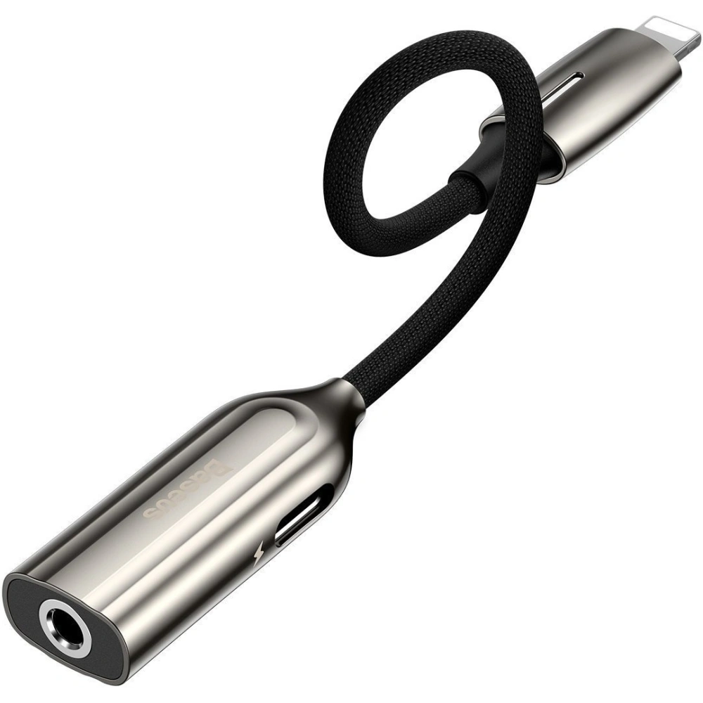 Hurtownia GSM - Adapter Audio Baseus L56 Lightning do Jack 3.5mm i Lightning (srebrny) - BSU1823SLV - {ean13} - Hurt