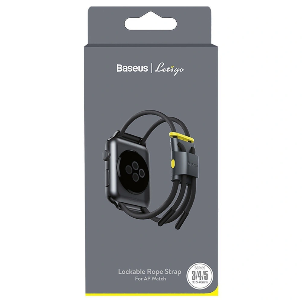 Belt Baseus Lets Go Apple Watch 4/5/6/7/SE/8/9/Ultra 44/45/49mm (gray-yellow)
