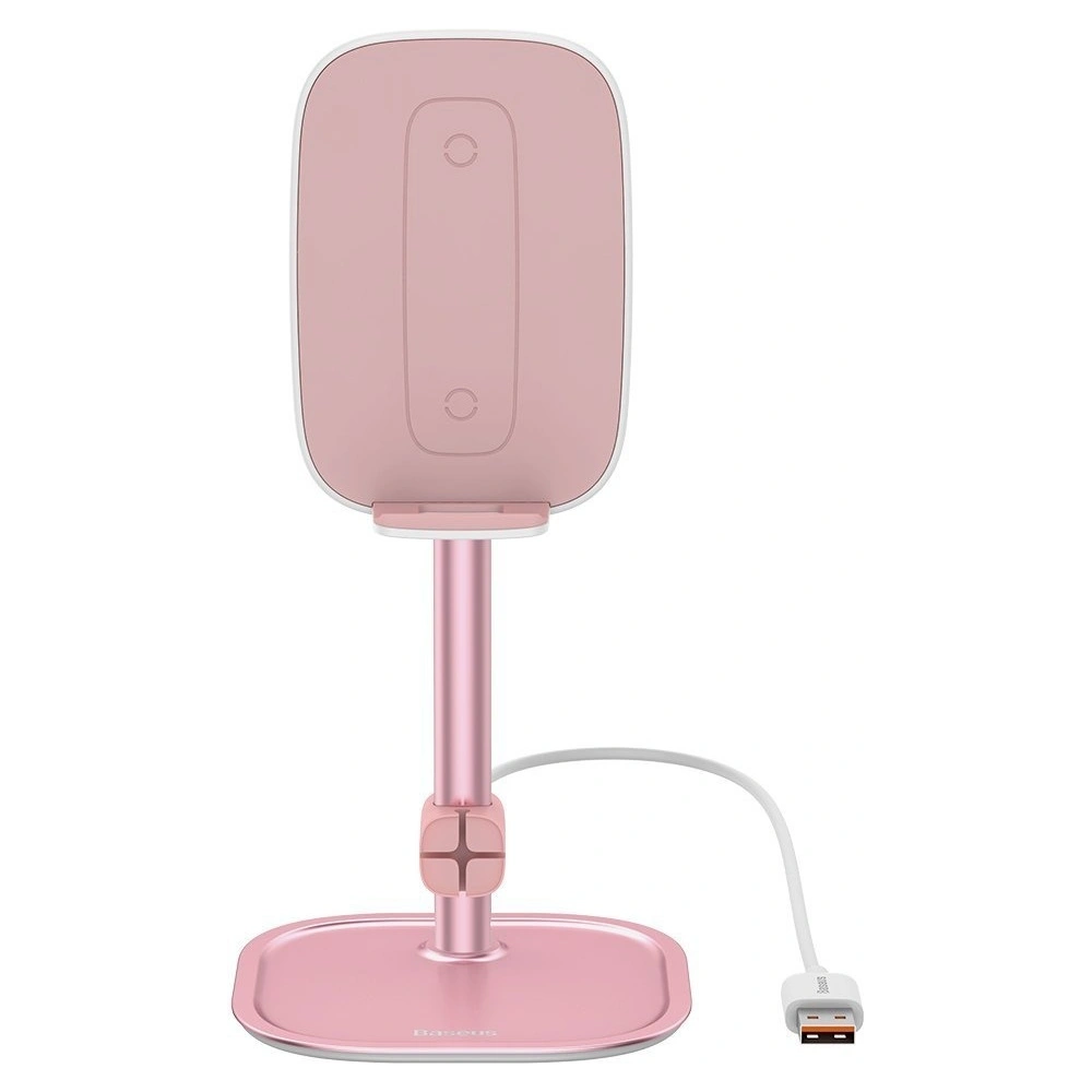Wholesale Baseus Literary Youth Desktop Bracket (Telescopic with Wireless Charging) Rose gold - BSU1828PNK - {ean13} - Hurt