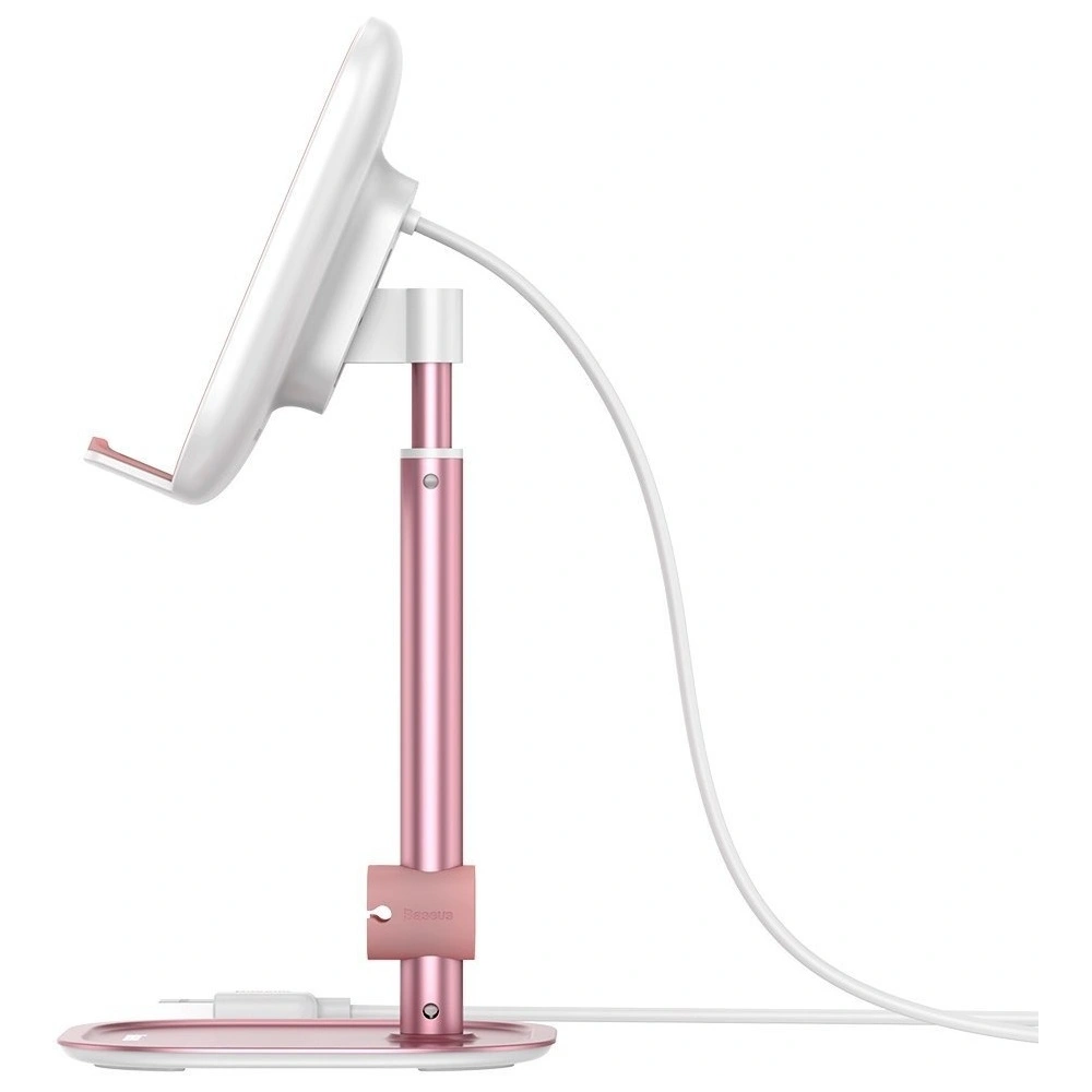 Wholesale Baseus Literary Youth Desktop Bracket (Telescopic with Wireless Charging) Rose gold - BSU1828PNK - {ean13} - Hurt