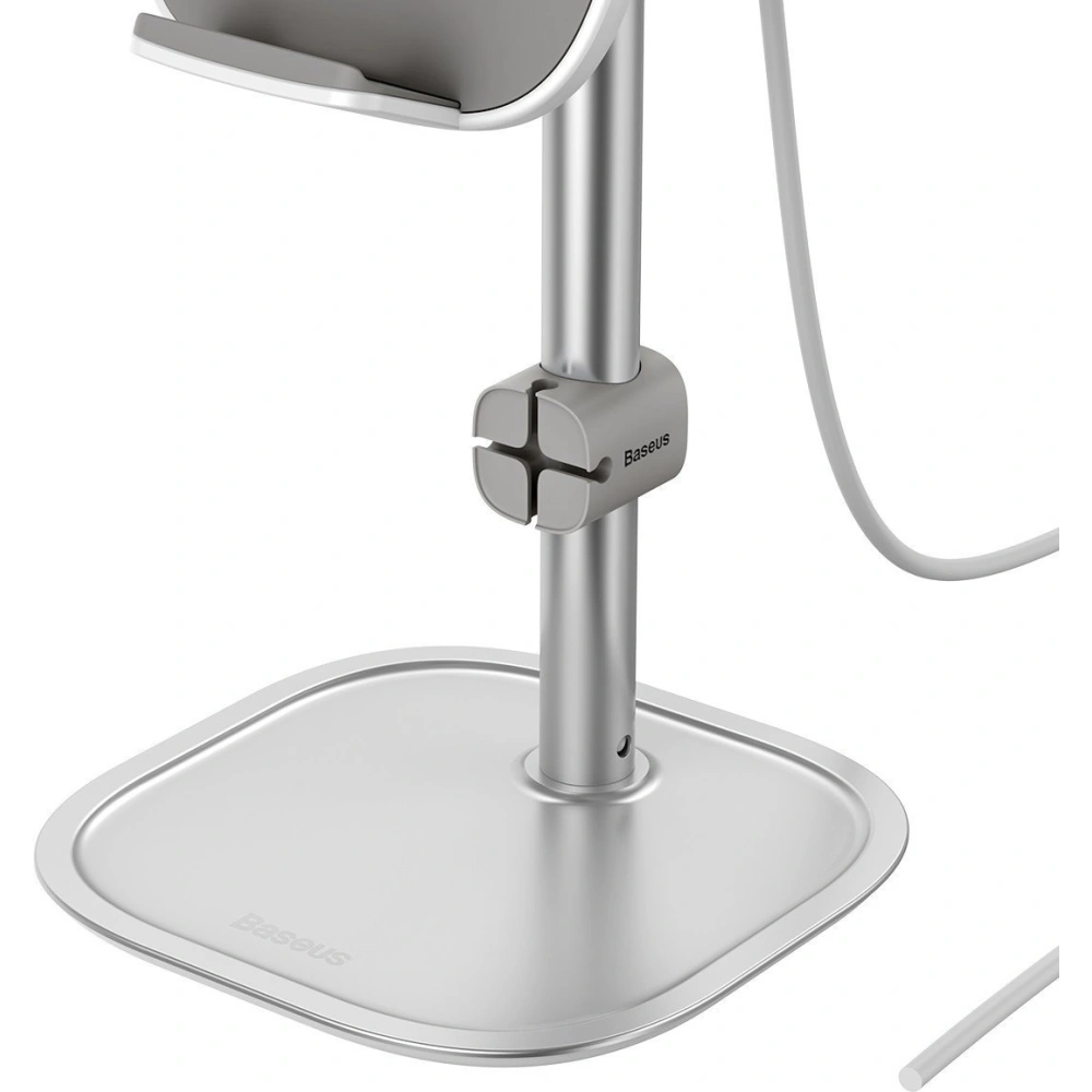 Wholesale Baseus Literary Youth Desktop Bracket (Telescopic with Wireless Charging) Silver - BSU1829SLV - {ean13} - Hurt