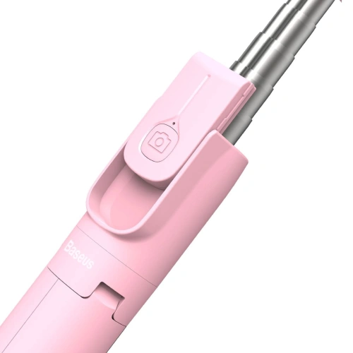 Selfie stick, statyw Bluetooth Baseus Lovely (różowy)