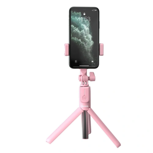 Selfie stick, statyw Bluetooth Baseus Lovely (różowy)