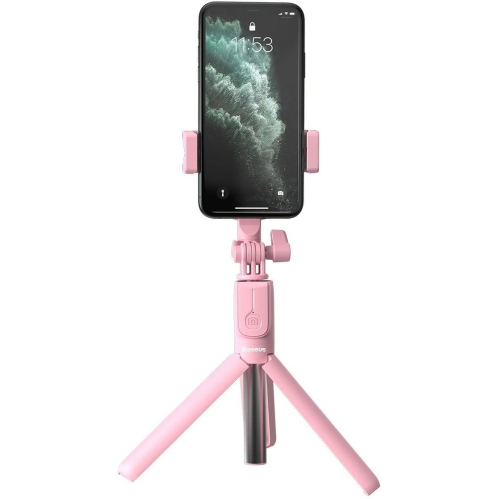 Wholesale Baseus Lovely Bluetooth Folding Bracket Selfie Stick Pink - BSU1832PNK - {ean13} - Hurt