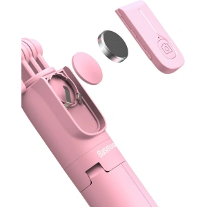 Selfie stick, statyw Bluetooth Baseus Lovely (różowy)