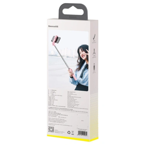 Selfie stick, statyw Bluetooth Baseus Lovely (różowy)