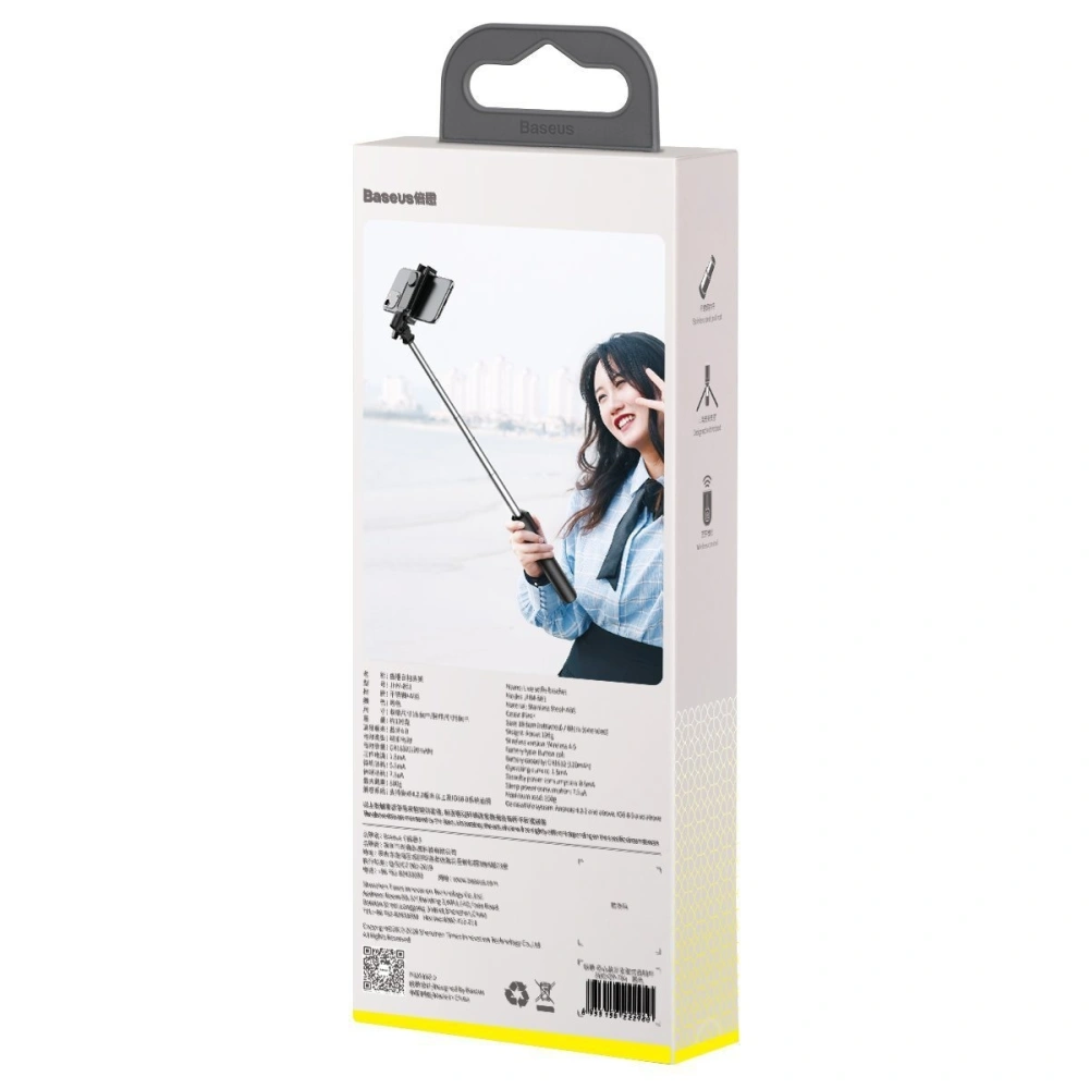 Wholesale Baseus Lovely Bluetooth Folding Bracket Selfie Stick Black - BSU1833BLK - {ean13} - Hurt