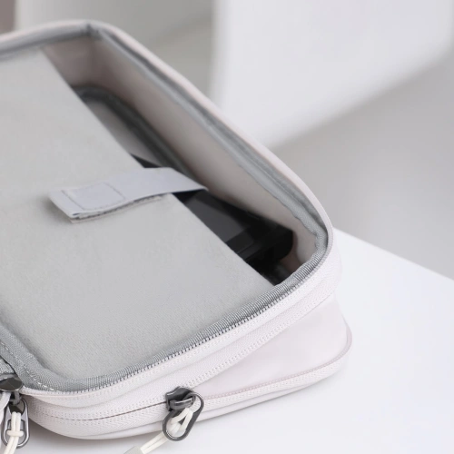 Etui Baseus Track na akcesoria, wstrząsoodporne, wodoodporne 225x140x55mm (białe)