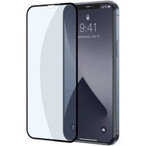 Szkło hartowane z filtrem światła niebieskiego 0.3mm Baseus Apple iPhone 12 mini (2szt.) czarne