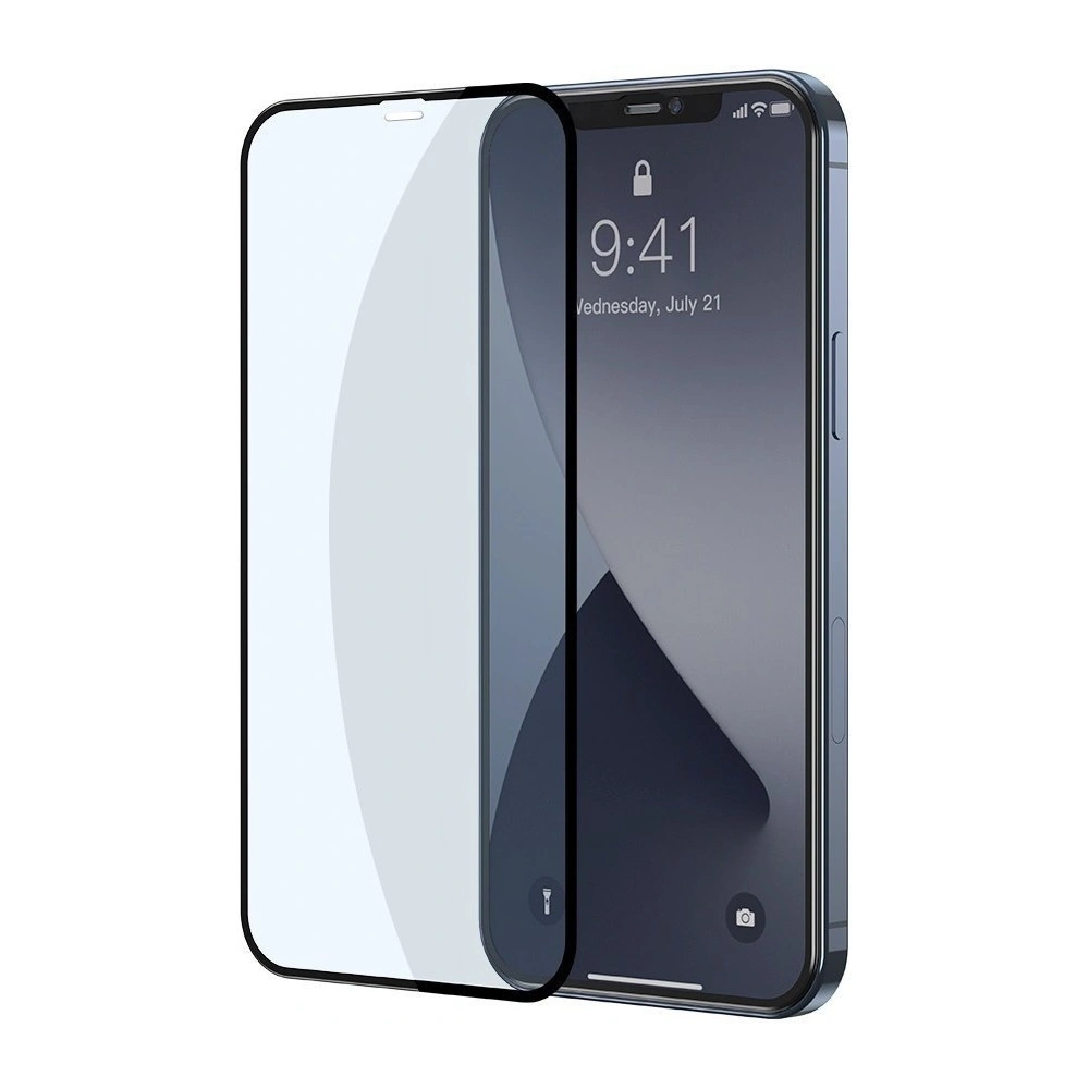 Wholesale Tempered glass 0.3mm with blue light filter Baseus Apple iPhone 12 mini (2pcs) black - BSU1842 - {ean13} - Hurt