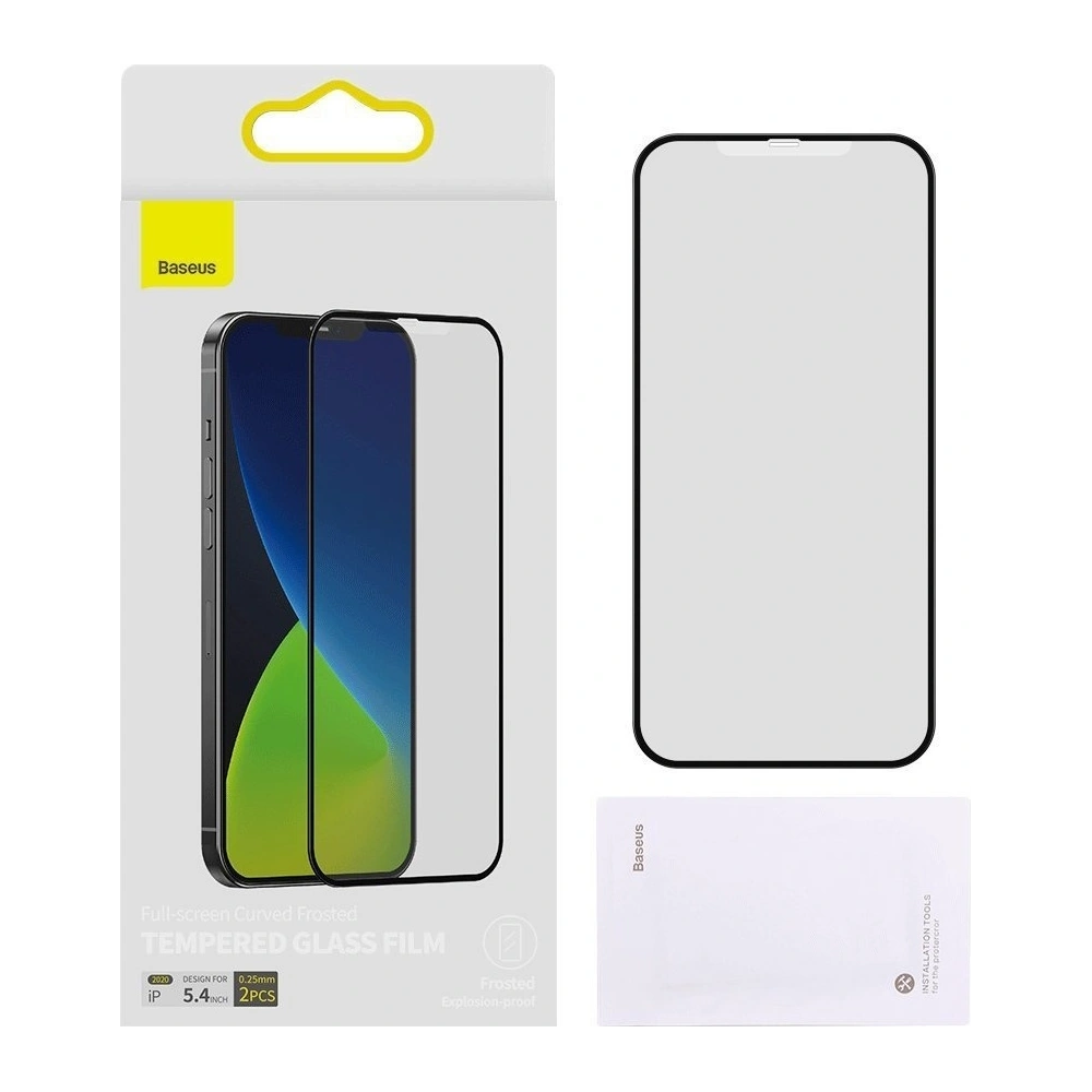 Hurtownia GSM - Szkło hartowane 0.25mm Baseus Apple iPhone 12 mini (2szt.) czarne - BSU1844 - {ean13} - Hurt