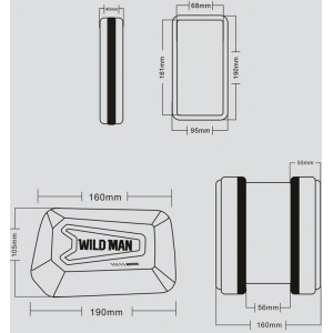 Hurtownia GSM - Sakwa rowerowa WildMan Hardpouch Bike Mount XL Black - WLD005BLK - {ean13} - Hurt