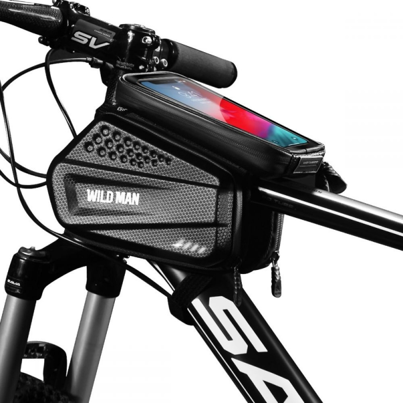 Wildman Distributor - 0795787711538 - WLD011BLK - WildMan Hardpouch Bike Mount XXL Black - B2B homescreen