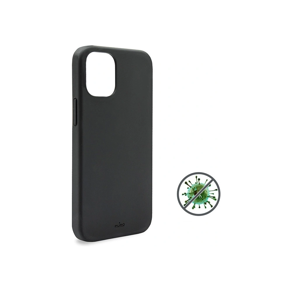 Hurtownia GSM - Etui PURO ICON Anti-Microbial Cover Apple iPhone 12 mini (czarny) - PUR340BLK - {ean13} - Hurt