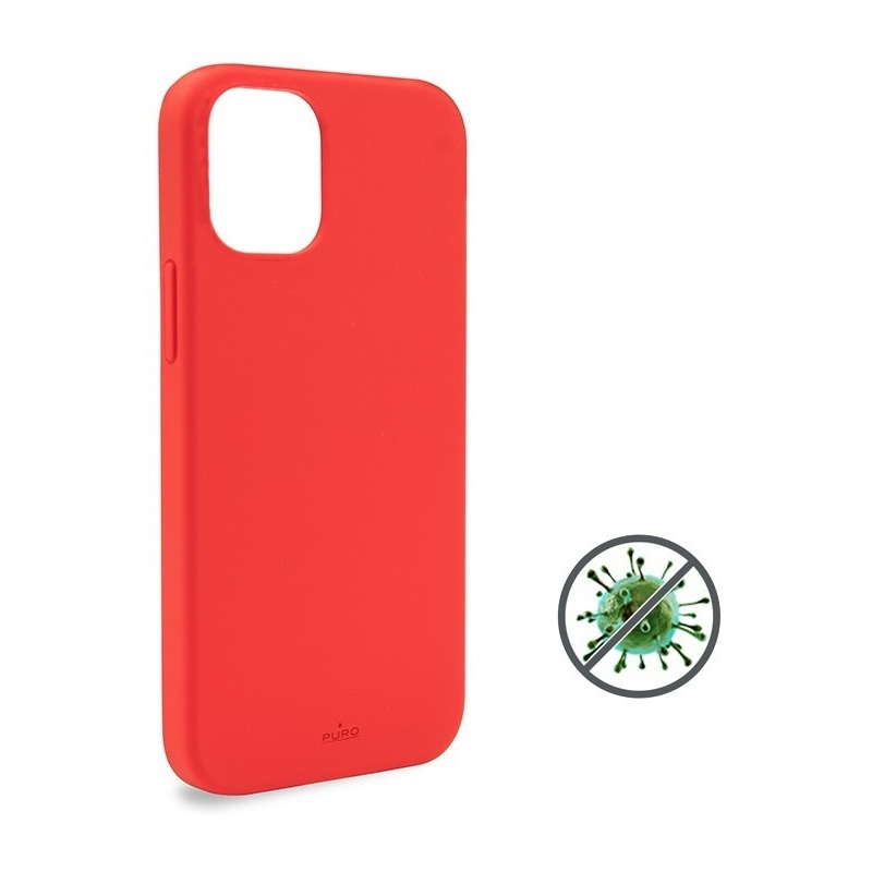 Puro Distributor - 8033830295966 - PUR341RED - PURO ICON Anti-Microbial Cover Apple iPhone 12 Mini (red) - B2B homescreen