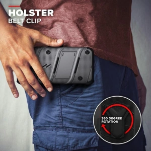 Wholesale Zizo Bolt Cover - Case for iPhone 12 Mini with Military Grade + Glass Screen Protector & Kickstand and Holster (Gray) - ZIZ047GRY - {ean13} - Hurt