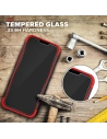 Hurtownia GSM - Pancerne etui Zizo Bolt Cover Apple iPhone 12 mini ze szkłem 9H na ekran + podstawka & uchwyt do paska (czarny/czerwony) - ZIZ048BLKRED - {ean13} - Hurt