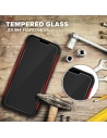 Hurtownia GSM - Pancerne etui Zizo Bolt Cover Apple iPhone 12 mini ze szkłem 9H na ekran + podstawka & uchwyt do paska (czerwony/czarny) - ZIZ049REDBLK - {ean13} - Hurt
