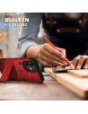 Hurtownia GSM - Pancerne etui Zizo Bolt Cover Apple iPhone 12 mini ze szkłem 9H na ekran + podstawka & uchwyt do paska (czerwony/czarny) - ZIZ049REDBLK - {ean13} - Hurt