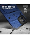 Hurtownia GSM - Pancerne etui Zizo Bolt Cover Apple iPhone 12 mini ze szkłem 9H na ekran + podstawka & uchwyt do paska (niebieski/czarny) - ZIZ050BLUBLK - {ean13} - Hurt