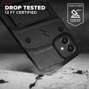 Wholesale Zizo Bolt Cover - Case for iPhone 12 Mini with Military Grade + Glass Screen Protector & Kickstand and Holster (Black) - ZIZ051BLK - {ean13} - Hurt