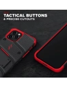 Wholesale Zizo Bolt Cover - Case for iPhone 12 / iPhone 12 Pro with Military Grade + Glass Screen Protector & Kickstand and Holster (Black - ZIZ053BLKRED - {ean13} - Hurt