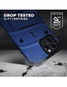 Wholesale Zizo Bolt Cover - Case for iPhone 12 / iPhone 12 Pro with Military Grade + Glass Screen Protector & Kickstand and Holster (Blue/ - ZIZ054BLUBLK - {ean13} - Hurt