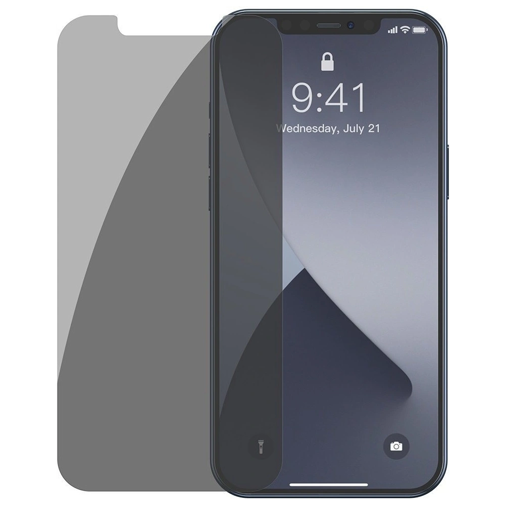 Wholesale Tempered glass 0.3mm Baseus with Privatization filter Apple iPhone 12 mini (2pcs) - BSU1859 - {ean13} - Hurt