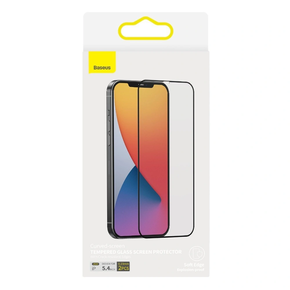 Hurtownia GSM - Szkło hartowane 0.23mm PE01 Baseus Apple iPhone 12 mini (2szt.) czarne - BSU1861 - {ean13} - Hurt