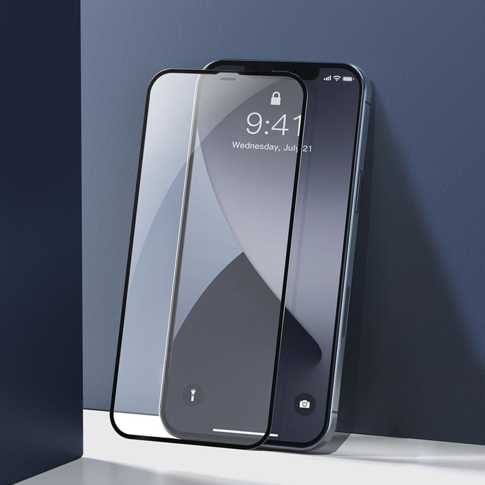 Wholesale Tempered glass 0.23mm PE01 Baseus Apple iPhone 12 mini (2pcs) black - BSU1861 - {ean13} - Hurt