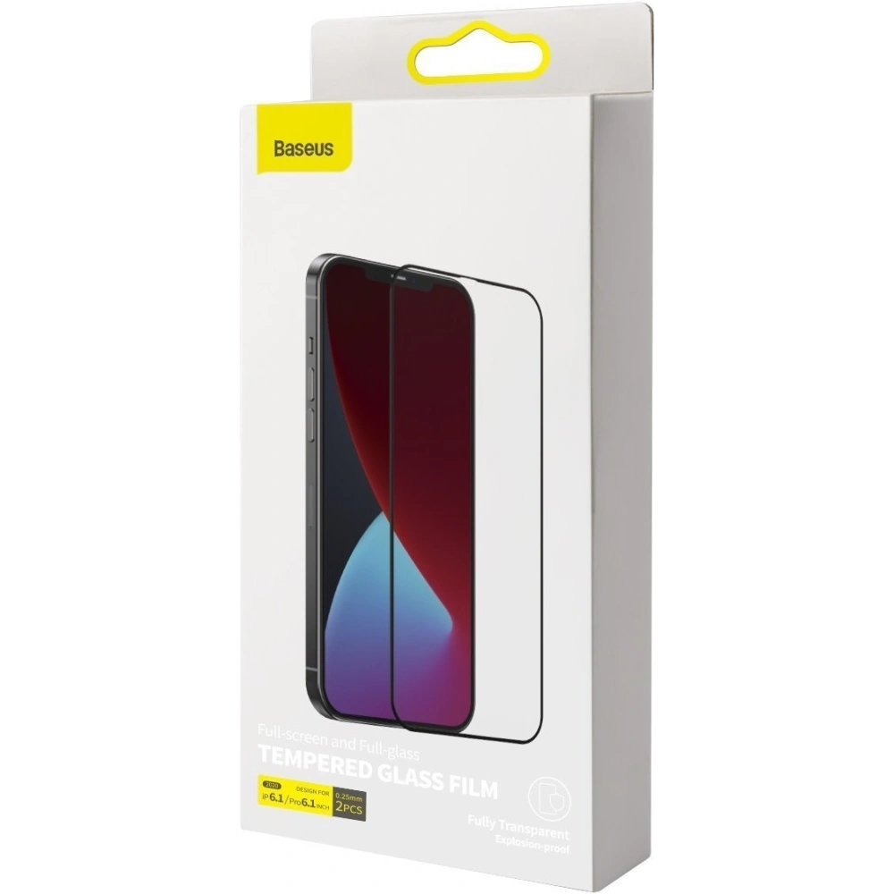 Hurtownia GSM - Gehärtetes Glas 0.25mm KC01 Baseus Apple iPhone 12/12 Pro (2 Stück) schwarz - BSU1868 - {ean13} - Hurt