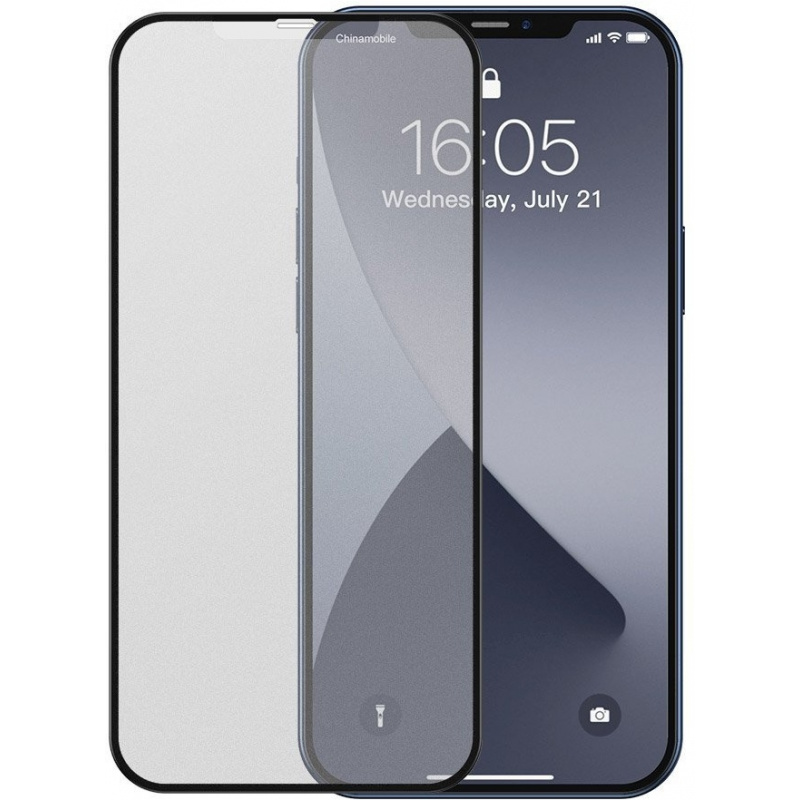 Baseus Distributor - 6953156229075 - BSU1870 - Tempered glass 0.25mm KM01 Baseus Apple iPhone 12 Pro Max (2pcs) black - B2B homescreen