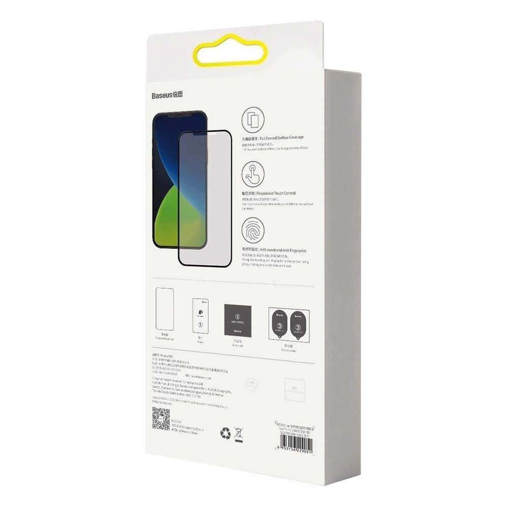 Hurtownia GSM - Szkło hartowane 0.25mm KM01 Baseus Apple iPhone 12 Pro Max (2szt.) czarne - BSU1870 - {ean13} - Hurt