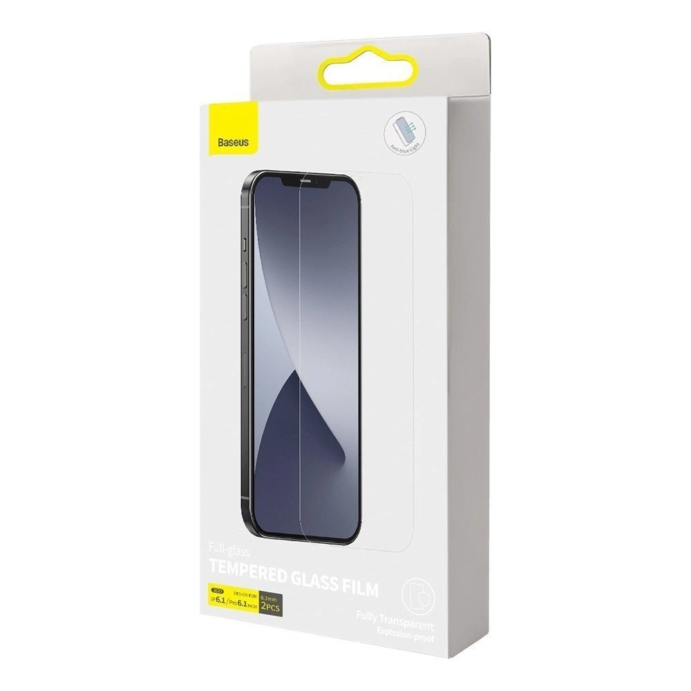 Hurtownia GSM - Szkło hartowane z filtrem światła niebieskiego 0.3mm Baseus Apple iPhone 12/12 Pro (2szt.) - BSU1871 - {ean13} - Hurt