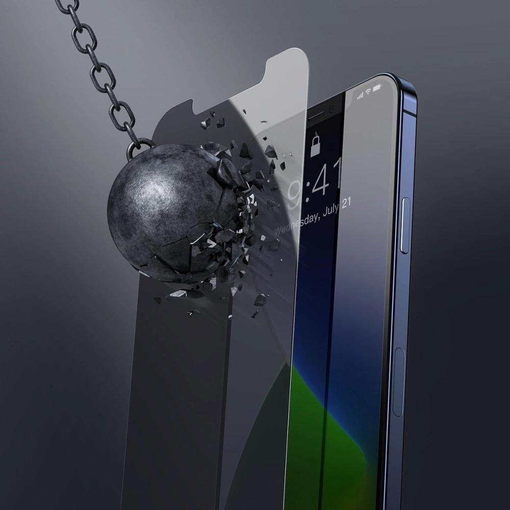 Hurtownia GSM - Gehärtetes Glas mit privatisierendem Filter 0.3mm Baseus Apple iPhone 12/12 Pro (2 Stück) - BSU1873 - {ean13} - Hurt