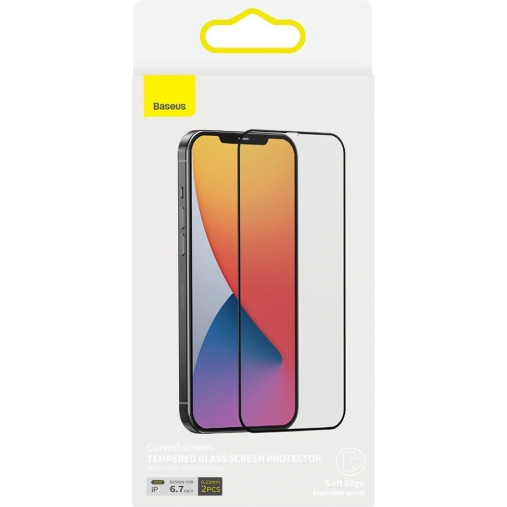 Hurtownia GSM - Szkło hartowane 0.23mm PE01 Baseus Apple iPhone 12 Pro Max (2szt.) czarne - BSU1879 - {ean13} - Hurt