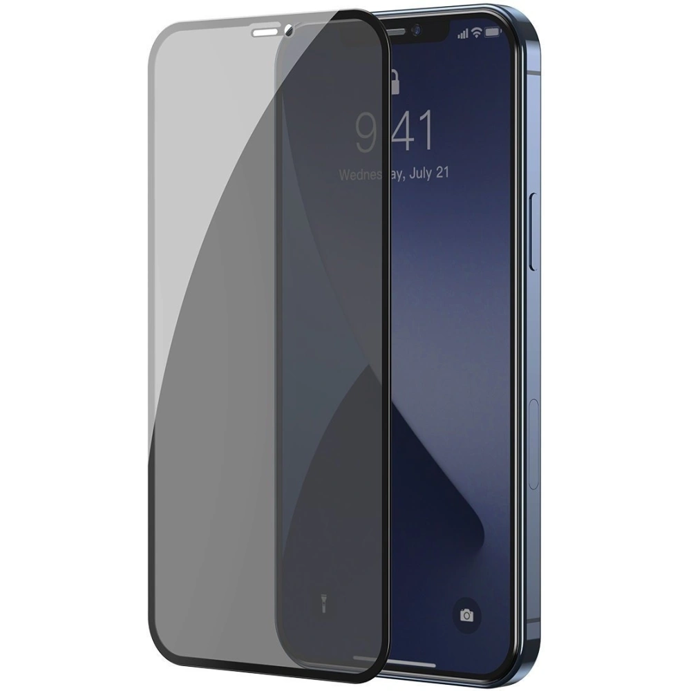 Hurtownia GSM - Szkło hartowane z filtrem prywatyzującym 0.3mm Baseus Apple iPhone 12/12 Pro (2szt.) czarne - BSU1880 - {ean13} - Hurt