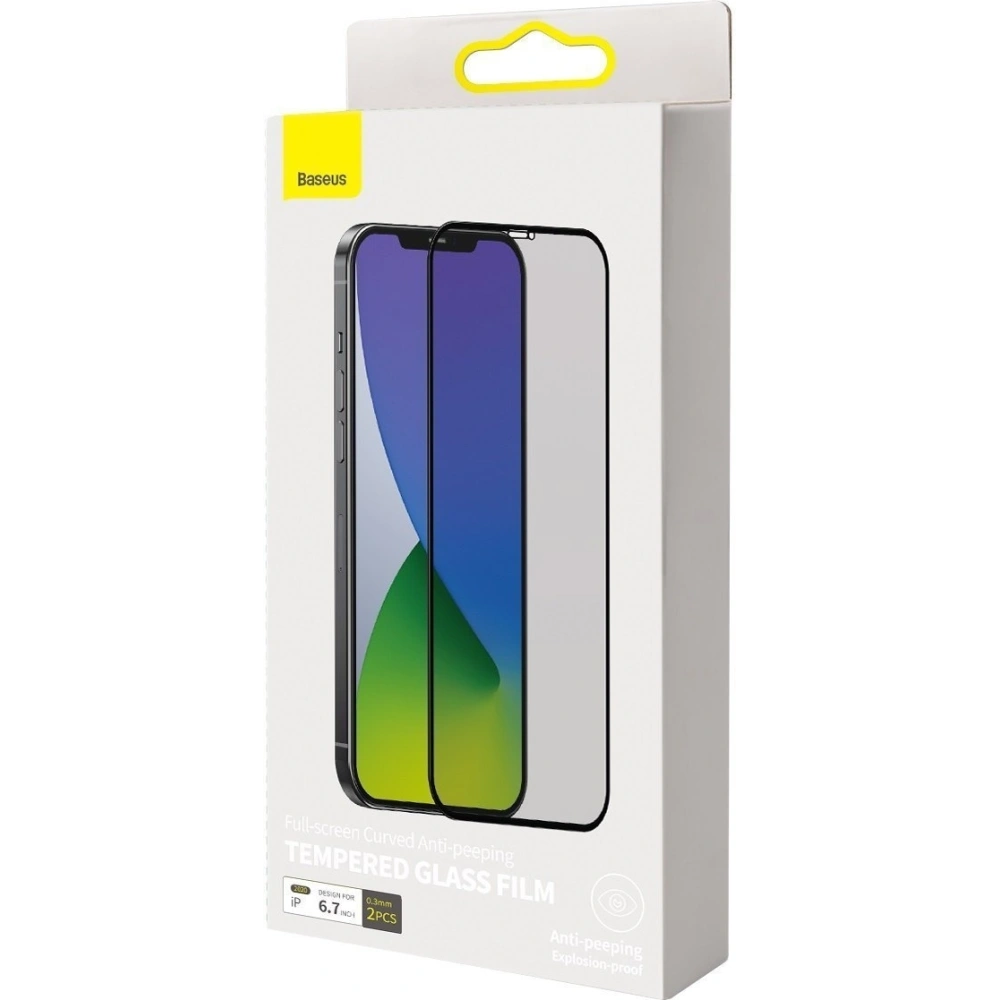 Hurtownia GSM - Szkło hartowane z filtrem prywatyzującym 0.3mm Baseus Apple iPhone 12 Pro Max (2szt.) czarne - BSU1881 - {ean13} - Hurt