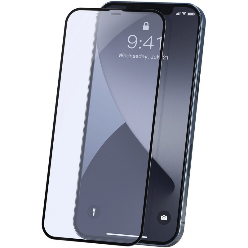 Baseus Distributor - 6953156228986 - BSU1882 - Tempered glass 0.23mm TE01 Baseus Apple iPhone 12 Pro Max (2pcs) black - B2B homescreen