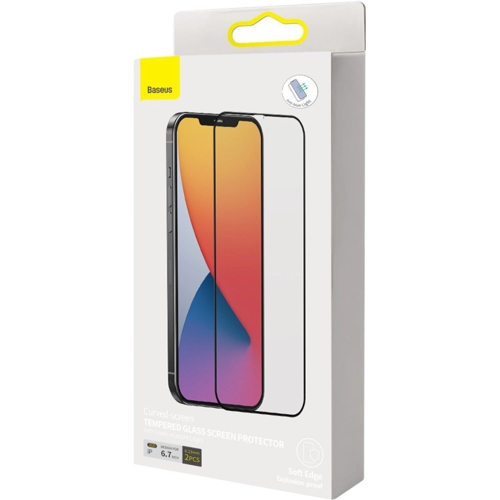Hurtownia GSM - Szkło hartowane 0.23mm TE01 Baseus Apple iPhone 12 Pro Max (2szt.) czarne - BSU1882 - {ean13} - Hurt
