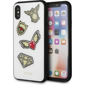 Hurtownia GSM - Etui Guess GUHCPXACCAWH Apple iPhone XS/X white/biały hard case Iconic - GUE710WHT - {ean13} - Hurt