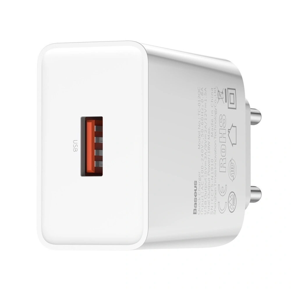 Hurtownia GSM - Schnellladegerät Baseus Speed Mini, PD + QC 3.0 18W (weiß) - BSU1884WHT - {ean13} - Hurt